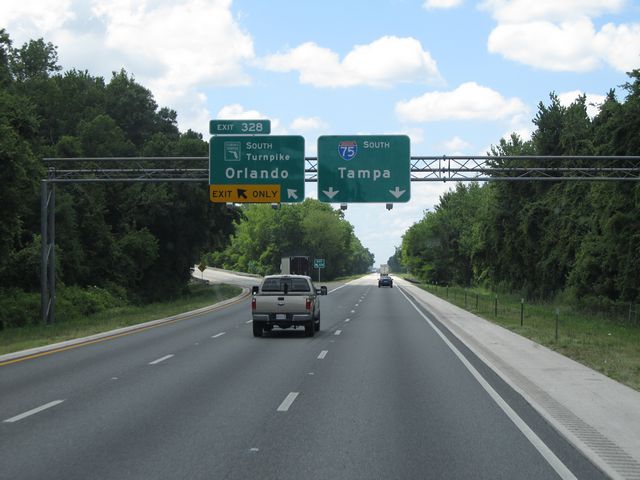 Florida Interstate 75 Southbound Cross Country Roads