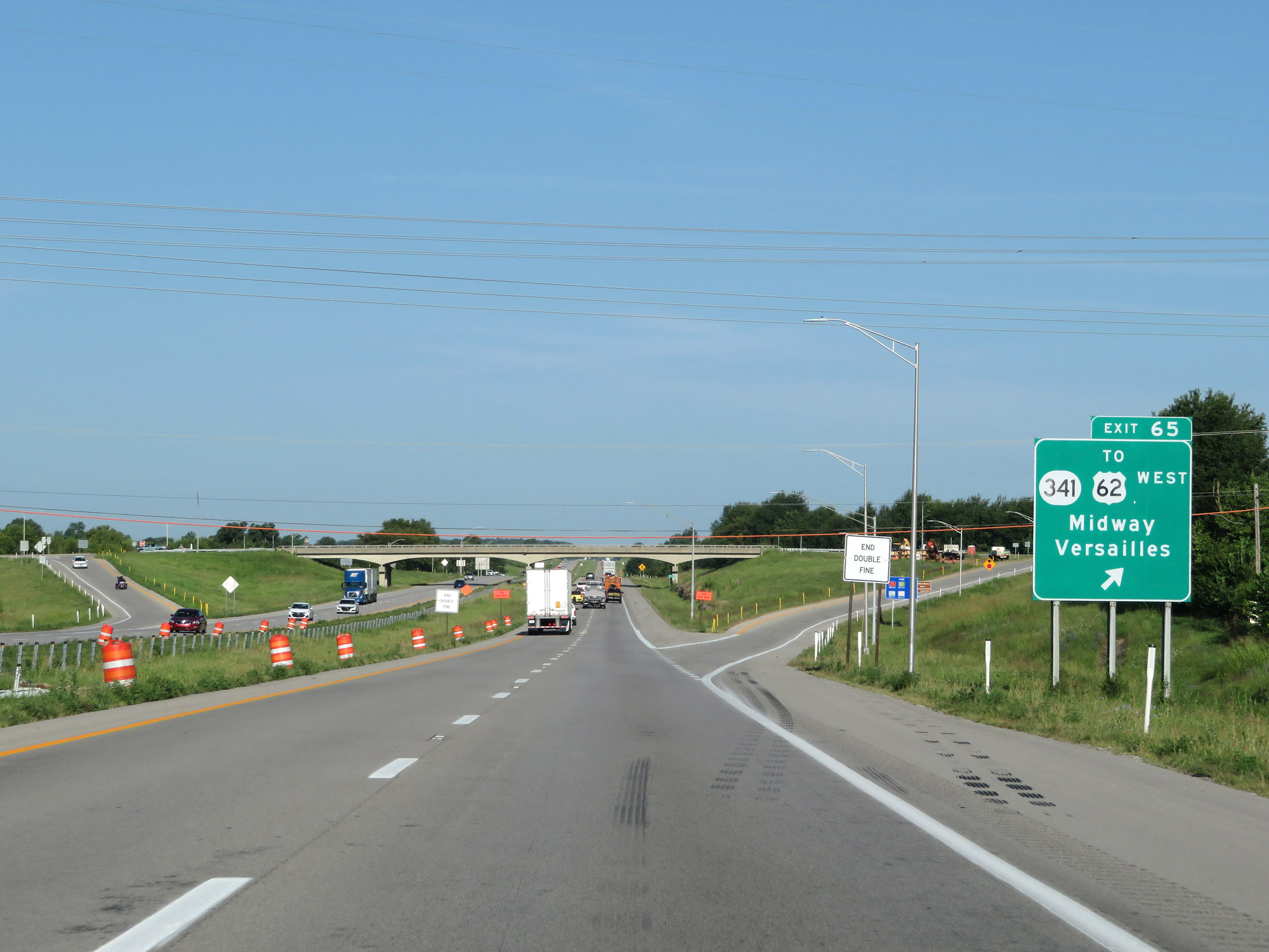 Kentucky Interstate 64 Westbound Cross Country Roads