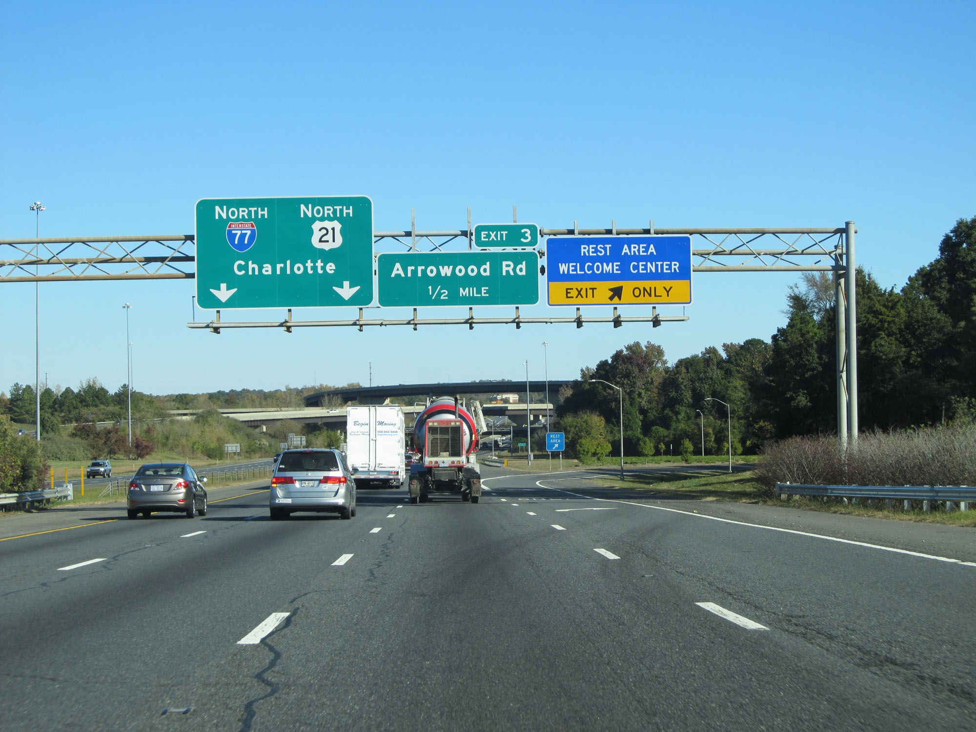 North Carolina - Interstate 77 Northbound | Cross Country Roads Rest Areas On I 77 North Carolina