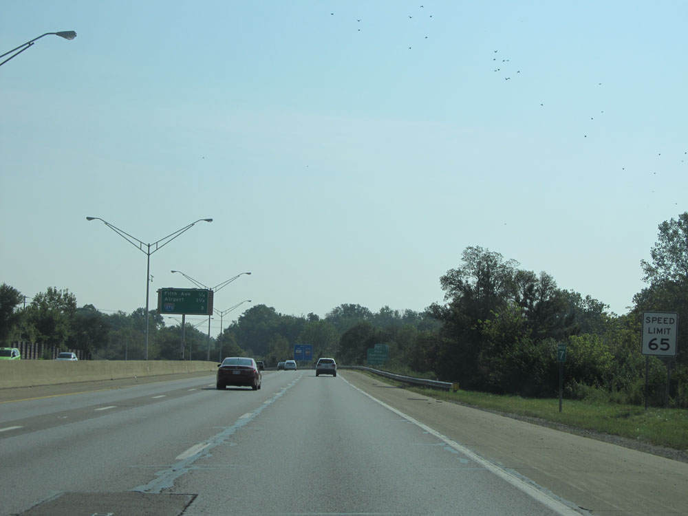 Ohio Interstate 670 Eastbound Cross Country Roads