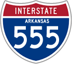 Interstate 555 in Arkansas